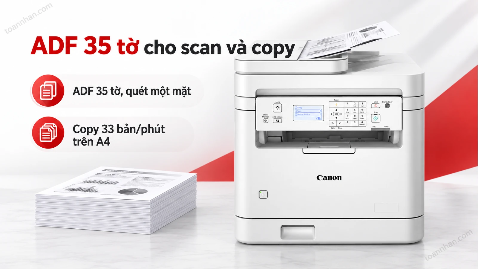 Khay nạp tài liệu tự động 35 tờ của Canon imageCLASS MF284dw
