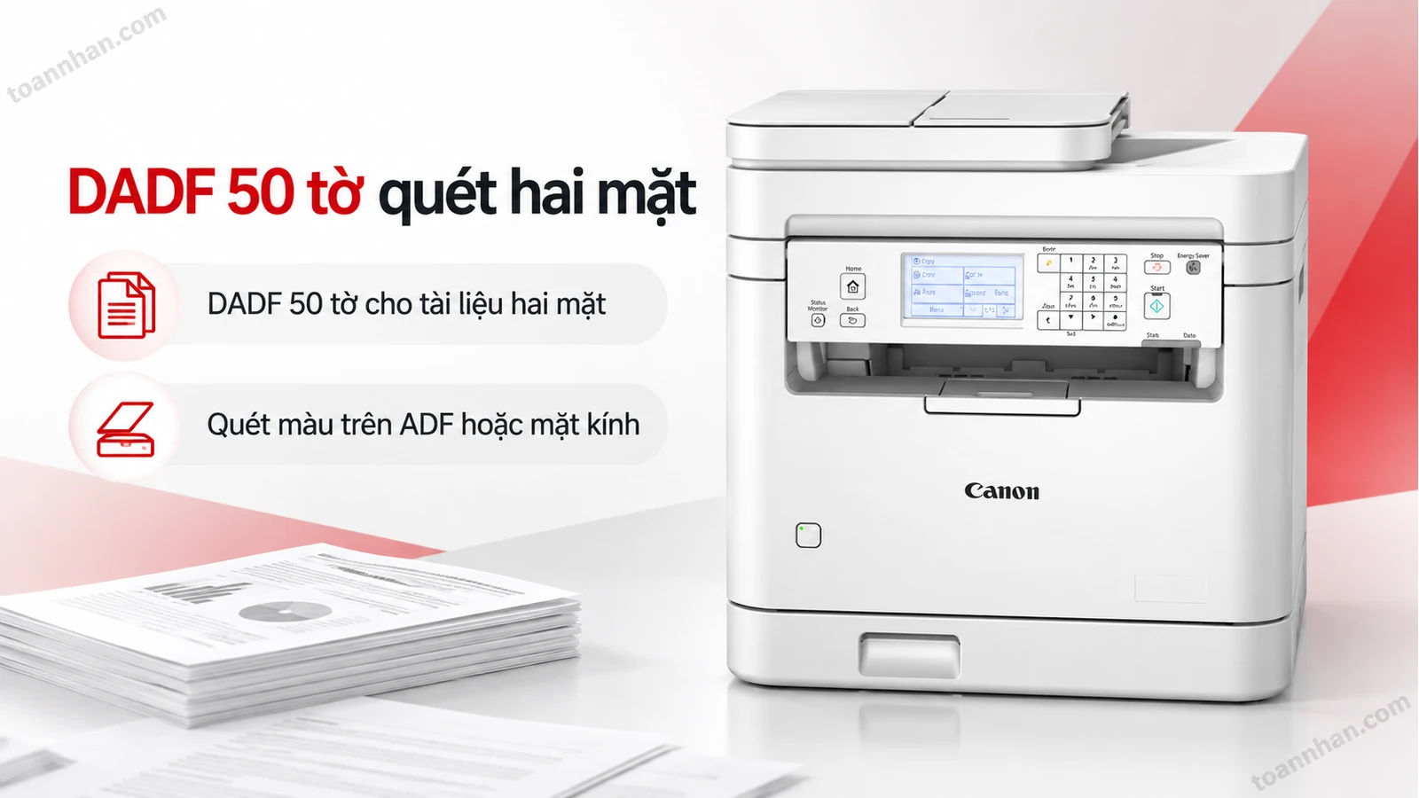 Canon imageCLASS MF289dw — DADF 50 tờ quét hai mặt