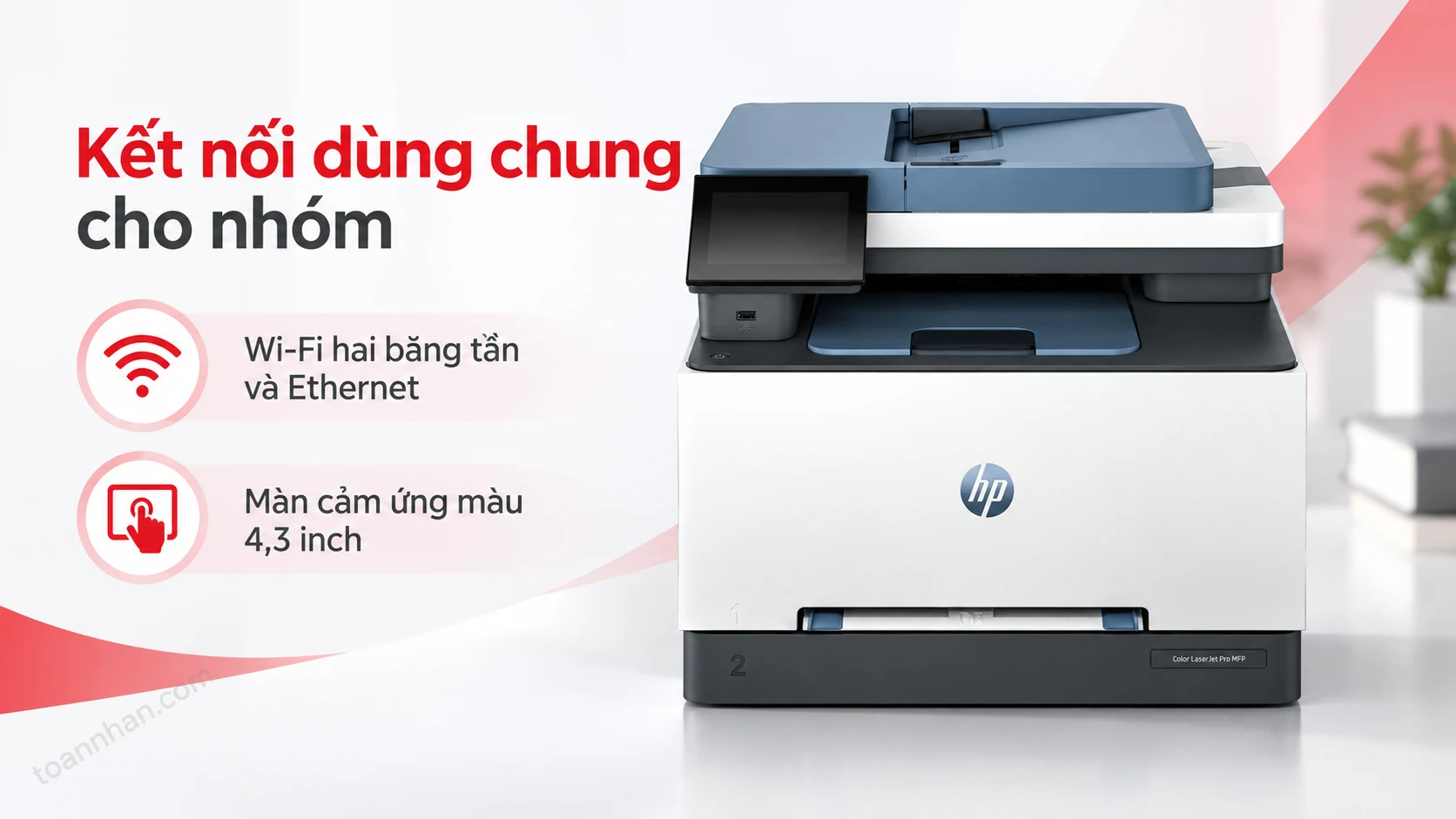 HP Color LaserJet Pro MFP 3303fdw — Kết nối dùng chung cho nhóm