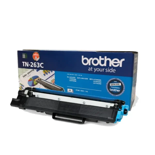 Mực in laser Brother TN263C chính hãng – mực xanh (Cyan), 1.300 trang
