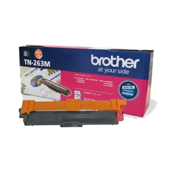 Mực in laser Brother TN263M chính hãng – mực hồng (Magenta), 1.300 trang