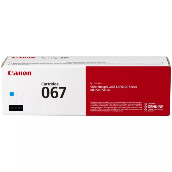 Mực in laser Canon 067C chính hãng – mực xanh (Cyan), 1.250 trang