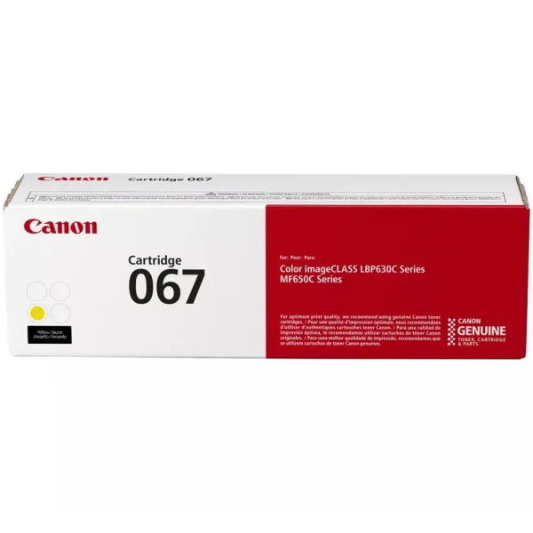 Mực in laser Canon 067Y chính hãng – mực vàng (Yellow), 1.250 trang