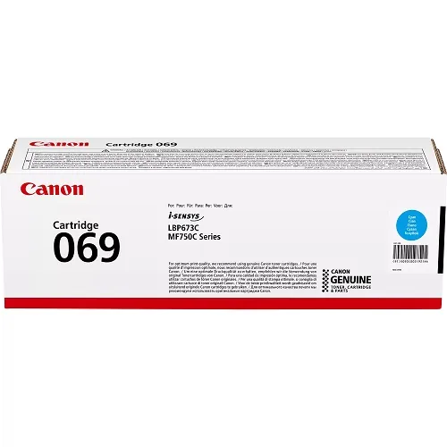 Mực in laser Canon 069C chính hãng – mực xanh (Cyan), 1.900 trang
