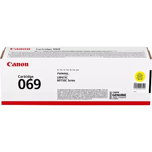 Mực in laser Canon 069Y chính hãng – mực vàng (Yellow), 1.900 trang