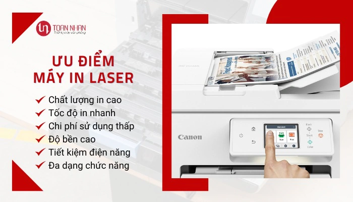 Những ưu điểm nổi bật của máy in laser