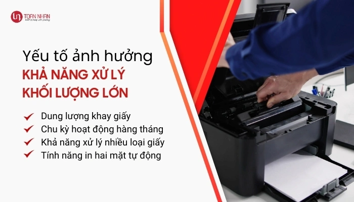 Xem xét các yếu tố có thể ảnh hưởng khả năng xử lý của máy in laser
