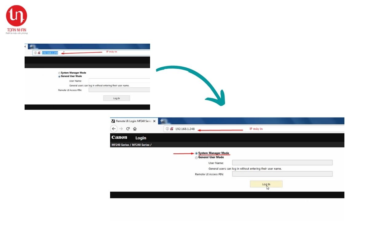 cấu hình scanto email trên máy in Canon 1
