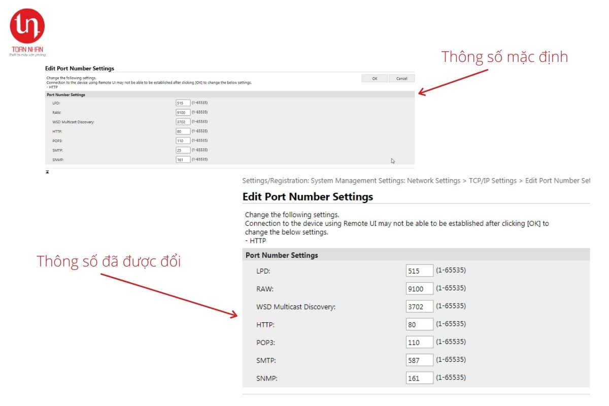 cấu hình scanto email trên máy in Canon 6