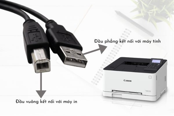 kết nối USB máy in Canon LBP623Cdw kết nối USB máy in Canon LBP623Cdw