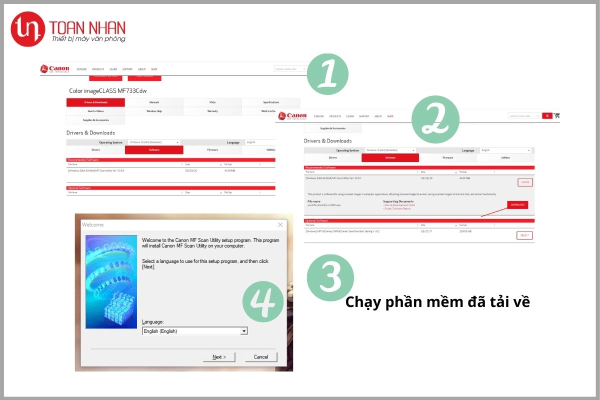 Cài đặt MF Scan máy in Canon Cài đặt MF Scan máy in Canon