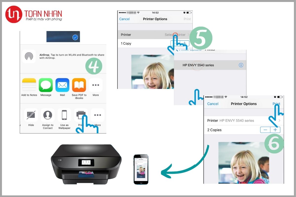 dùng airprint máy in HP - 2 dùng airprint máy in HP - 2