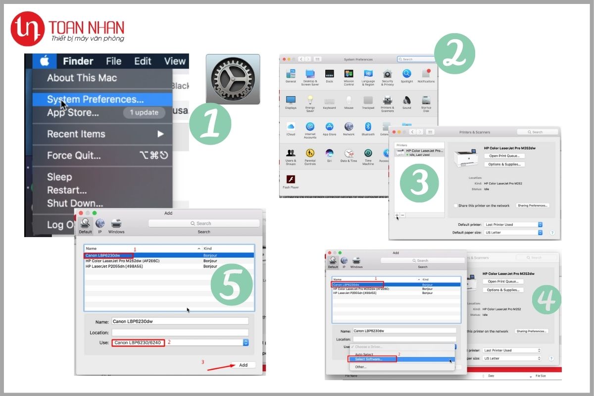 Cài đặt máy in Canon trên macOS Cài đặt máy in Canon trên macOS