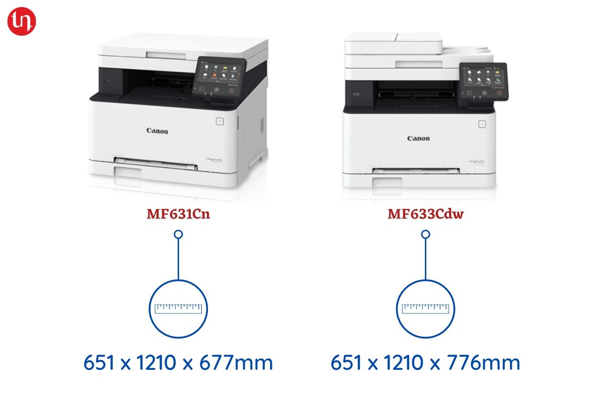 Kích thước máy in laser Canon MF633Cdw Kích thước máy in laser Canon MF633Cdw