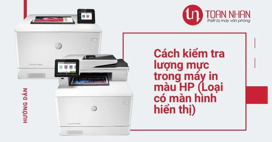 Cách kiểm tra hết mực của máy in màu HP (loại có màn hình hiển thị)
