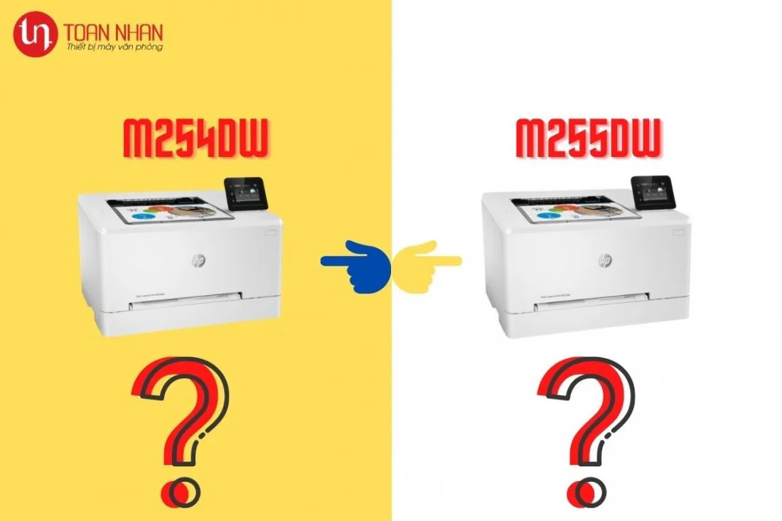 So sánh máy in laser màu HP Color LaserJet Pro M255dw và M254dw