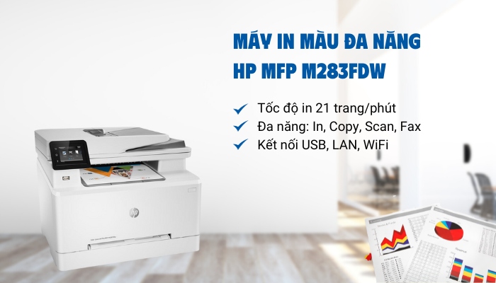 máy in màu đa năng HP MFP M283Fdw máy in màu đa năng HP MFP M283Fdw