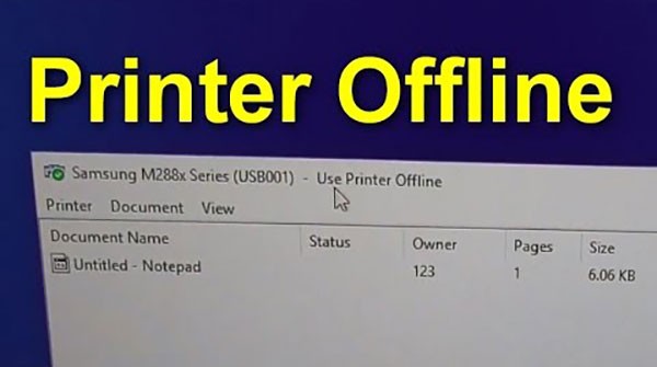 lỗi máy in HP offline