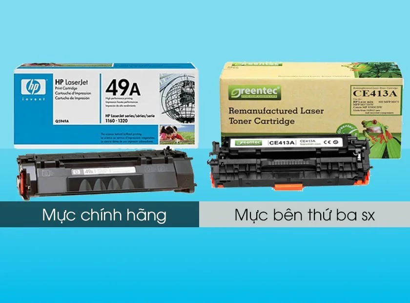 Những khác biệt giữa mực in gốc và mực in tương thích