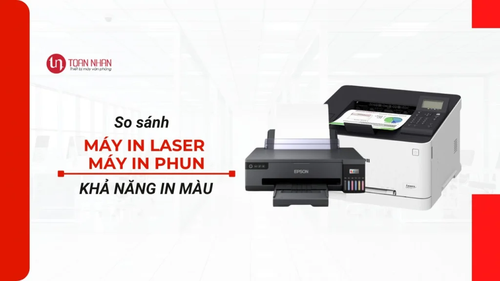So sánh khả năng in màu: Máy in laser và máy in phun
