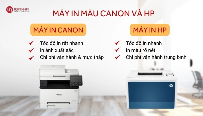 so sanh may in mau canon hp