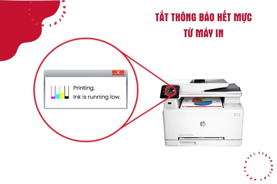 Thông báo hết mực máy in