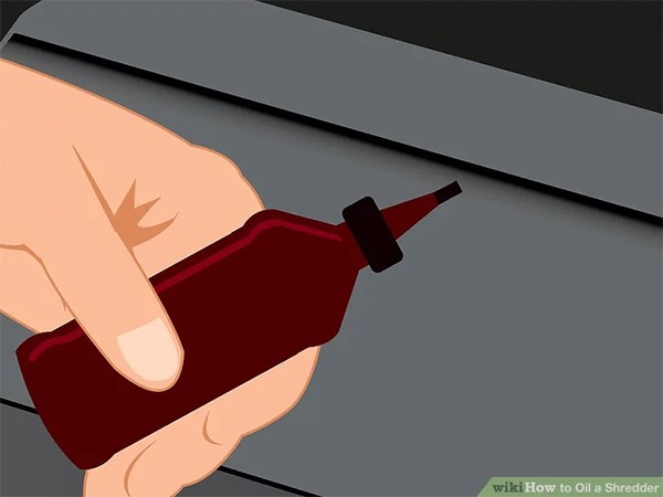 tra dầu cho máy hủy giấy bước 8