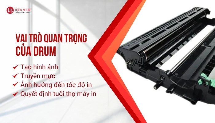 Vai trò của drum trong máy in laser
