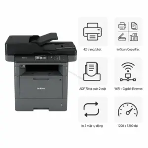 Máy in laser đen trắng đa năng Brother MFC-L5900DW