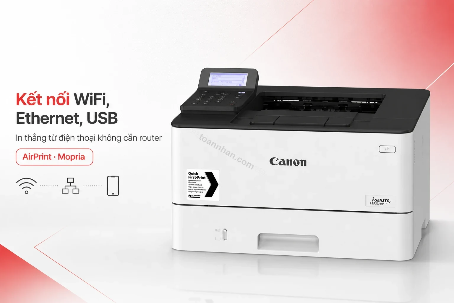 Canon LBP223dw kết nối WiFi và in từ điện thoại qua ứng dụng Canon PRINT Business