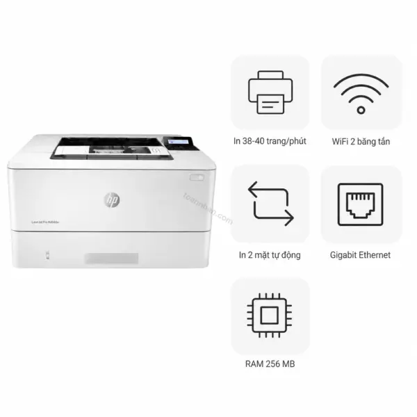 Máy in laser đen trắng HP LaserJet Pro M404dw – Chính hãng
