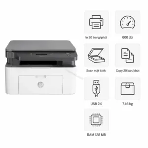 Máy in laser đen trắng đa năng HP LaserJet MFP 136A