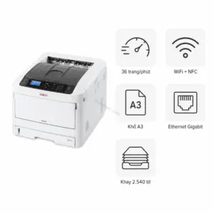 Máy in laser màu OKI C834NW khổ A3